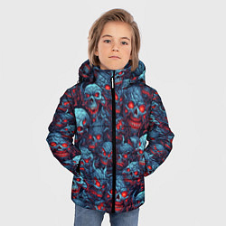 Куртка зимняя для мальчика Monster skulls pattern, цвет: 3D-красный — фото 2