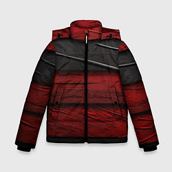 Куртка зимняя для мальчика Black red texture, цвет: 3D-светло-серый