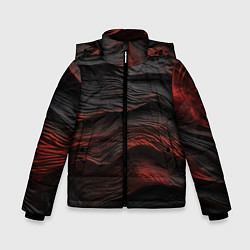 Куртка зимняя для мальчика Black red texture, цвет: 3D-светло-серый