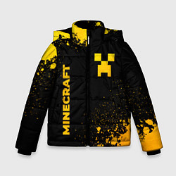 Зимняя куртка для мальчика Minecraft - gold gradient: надпись, символ