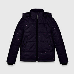 Куртка зимняя для мальчика Абстракция ночь тёмно-фиолетовый, цвет: 3D-черный