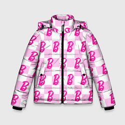 Куртка зимняя для мальчика Розовая шашка и Барби, цвет: 3D-светло-серый