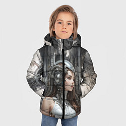 Куртка зимняя для мальчика Работница коммутатора, цвет: 3D-черный — фото 2