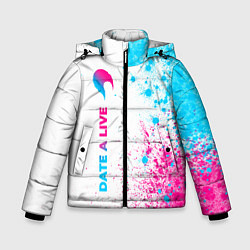 Куртка зимняя для мальчика Date A Live neon gradient style: по-вертикали, цвет: 3D-черный