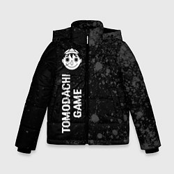 Куртка зимняя для мальчика Tomodachi Game glitch на темном фоне: по-вертикали, цвет: 3D-черный