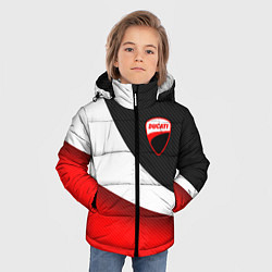 Куртка зимняя для мальчика Ducati - красно-черный, цвет: 3D-черный — фото 2