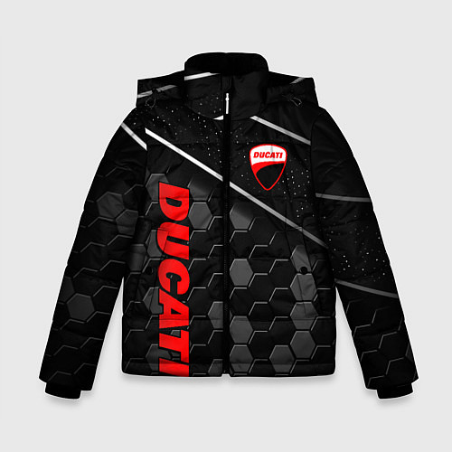 Зимняя куртка для мальчика Ducati - технологическая броня / 3D-Красный – фото 1