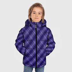 Куртка зимняя для мальчика Синий тартан, цвет: 3D-светло-серый — фото 2