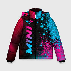 Куртка зимняя для мальчика Mini - neon gradient: по-вертикали, цвет: 3D-черный