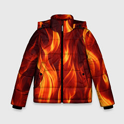 Куртка зимняя для мальчика Пламя огня, цвет: 3D-красный