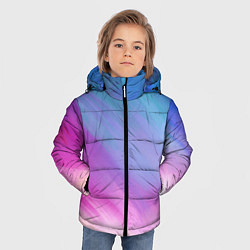 Куртка зимняя для мальчика Абстрактная текстура акварельного градиента, цвет: 3D-светло-серый — фото 2