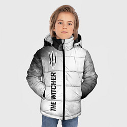 Куртка зимняя для мальчика The Witcher glitch на светлом фоне: по-вертикали, цвет: 3D-черный — фото 2