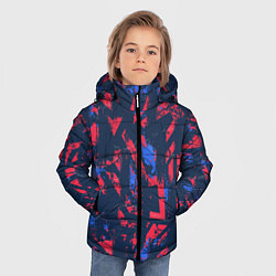 Куртка зимняя для мальчика Спортивный абстрактный фон, цвет: 3D-черный — фото 2
