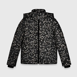 Куртка зимняя для мальчика Цветочки вишни, цвет: 3D-черный