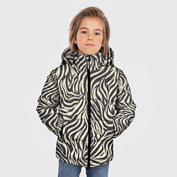 Куртка зимняя для мальчика Зебра паттерн, цвет: 3D-светло-серый — фото 2