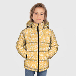 Куртка зимняя для мальчика Сакура паттерн, цвет: 3D-черный — фото 2