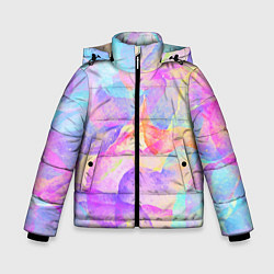 Куртка зимняя для мальчика Магическая абстракция узор, цвет: 3D-светло-серый