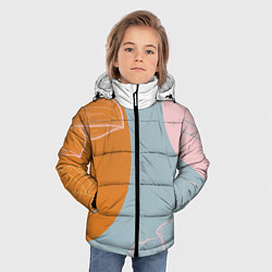 Куртка зимняя для мальчика Минималистичный лотос, цвет: 3D-красный — фото 2