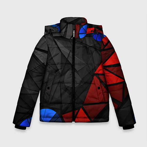 Зимняя куртка для мальчика Black blue red elements / 3D-Красный – фото 1