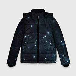 Куртка зимняя для мальчика Абстрактное свечение, цвет: 3D-светло-серый
