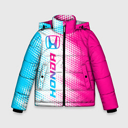 Зимняя куртка для мальчика Honda neon gradient style: по-вертикали