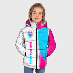 Куртка зимняя для мальчика Poppy Playtime neon gradient style: по-вертикали, цвет: 3D-черный — фото 2