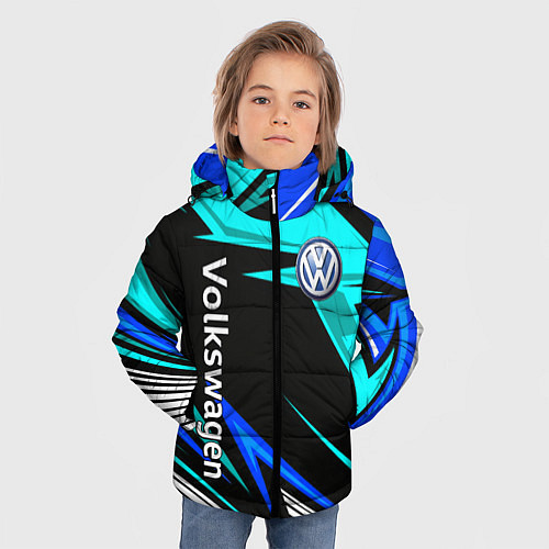 Зимняя куртка для мальчика Фольцваген - sport uniform / 3D-Светло-серый – фото 3