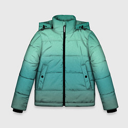 Куртка зимняя для мальчика Бирюзовый фон градиент, цвет: 3D-светло-серый