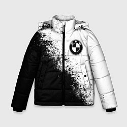 Куртка зимняя для мальчика BMW - black and white, цвет: 3D-черный