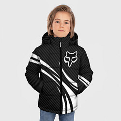 Куртка зимняя для мальчика Fox carbon line - white, цвет: 3D-красный — фото 2
