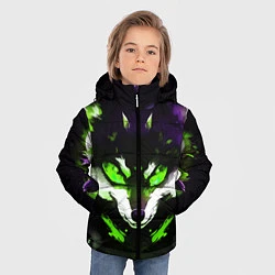 Куртка зимняя для мальчика Кислотный енот, цвет: 3D-черный — фото 2