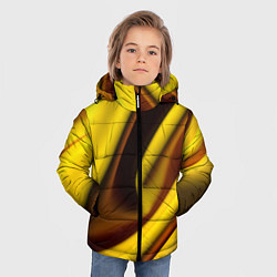 Куртка зимняя для мальчика Желтая футболка, цвет: 3D-черный — фото 2