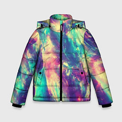 Куртка зимняя для мальчика Яркая футболка кислота, цвет: 3D-светло-серый