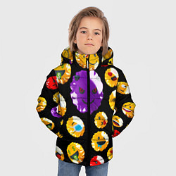 Куртка зимняя для мальчика Хитрый эмоджи, цвет: 3D-черный — фото 2