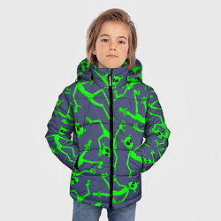 Куртка зимняя для мальчика Инопланетяне паттерн, цвет: 3D-красный — фото 2
