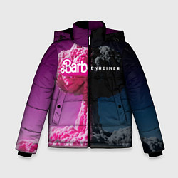 Куртка зимняя для мальчика Barbenheimer - meme - nuclear explosion, цвет: 3D-светло-серый