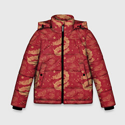 Куртка зимняя для мальчика The chinese dragon pattern, цвет: 3D-красный