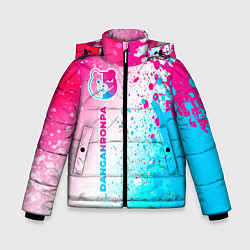 Куртка зимняя для мальчика Danganronpa neon gradient style: по-вертикали, цвет: 3D-черный