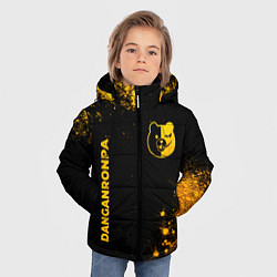Куртка зимняя для мальчика Danganronpa - gold gradient: надпись, символ, цвет: 3D-черный — фото 2