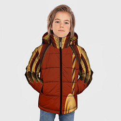 Куртка зимняя для мальчика Древесные изгибы, цвет: 3D-красный — фото 2