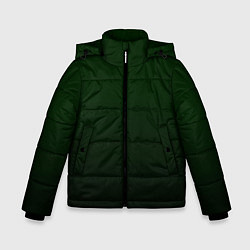 Куртка зимняя для мальчика Тёмный лесной зелёный градиент, цвет: 3D-черный
