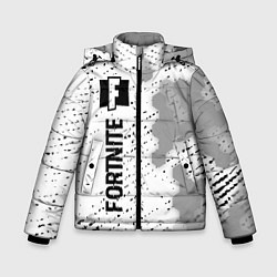 Зимняя куртка для мальчика Fortnite glitch на светлом фоне: по-вертикали