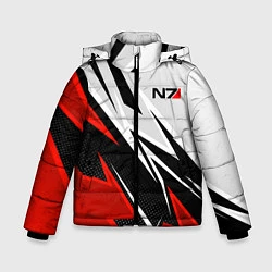 Куртка зимняя для мальчика N7 mass effect - white and red, цвет: 3D-красный