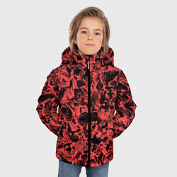 Куртка зимняя для мальчика Каменная текстура коралловый, цвет: 3D-светло-серый — фото 2