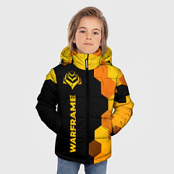 Куртка зимняя для мальчика Warframe - gold gradient по-вертикали, цвет: 3D-черный — фото 2