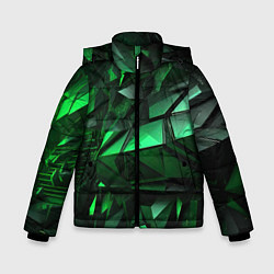 Зимняя куртка для мальчика Green abstract