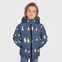 Куртка зимняя для мальчика Забавное семейство пингвинов, цвет: 3D-светло-серый — фото 2