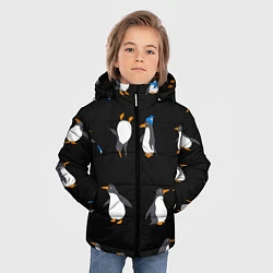 Куртка зимняя для мальчика Веселая семья пингвинов, цвет: 3D-красный — фото 2