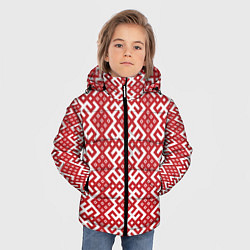 Куртка зимняя для мальчика Макошь - славянские обережные узоры, цвет: 3D-черный — фото 2