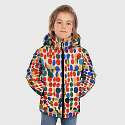 Куртка зимняя для мальчика Цветные зёрна, цвет: 3D-черный — фото 2